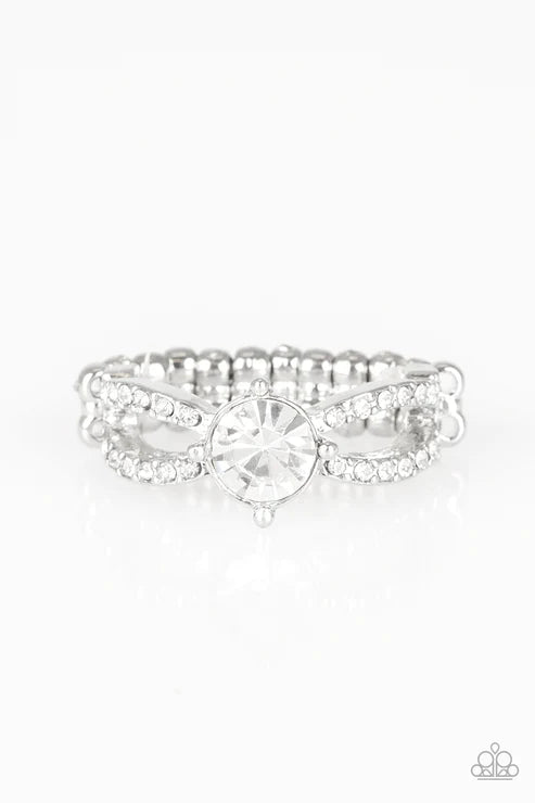 Ever Elegant - White Duo Encrusted Ring R#1648