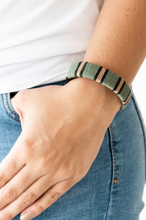 Future Forester - Brown (Black/Brown/Green) Leather Urban Bracelet B#2017