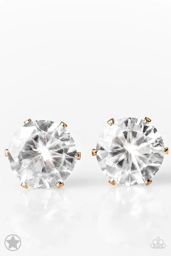 Just In TIMELESS - Oversized Gold Nestled Gem Earrings E#1313