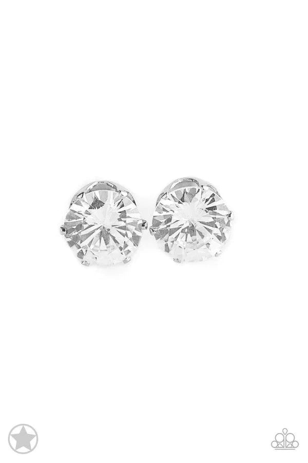 Just In TIMELESS - Oversized White Nestled Gem Earrings E#1300