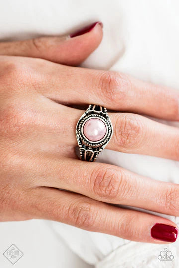 Ocean Outing - Bubbly Pink Pearl Ring R#797
