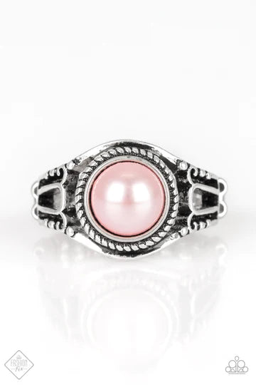 Ocean Outing - Bubbly Pink Pearl Ring R#797