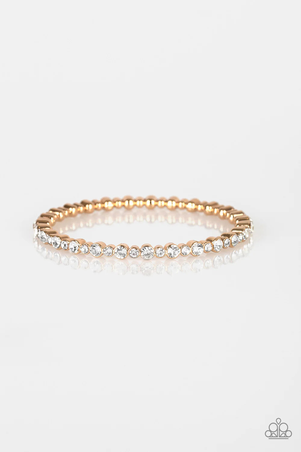 Seven Figure Fabulous - Gold Encrusted Bangle Bracelet B#1259
