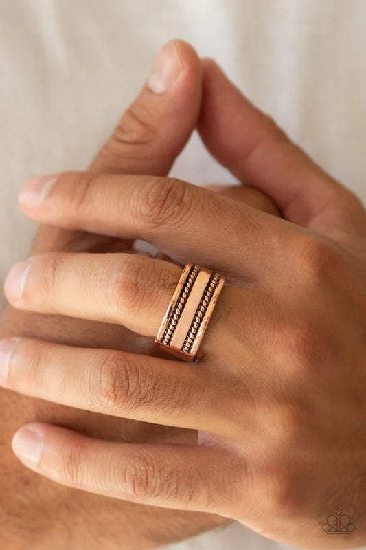 Special Ops - Copper Rustic Double Metallic Rope Urban Ring R#1039