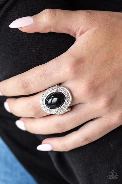 The ROYALE Treatment - Black Oval Encrusted Regal Ring R#2140
