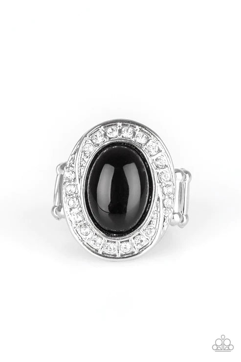 The ROYALE Treatment - Black Oval Encrusted Regal Ring R#2140