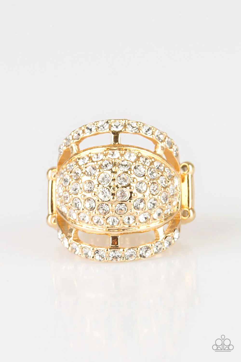 The Seven-FIGURE Itch - Oversized Gold Encrusted Flank Ring R#1187