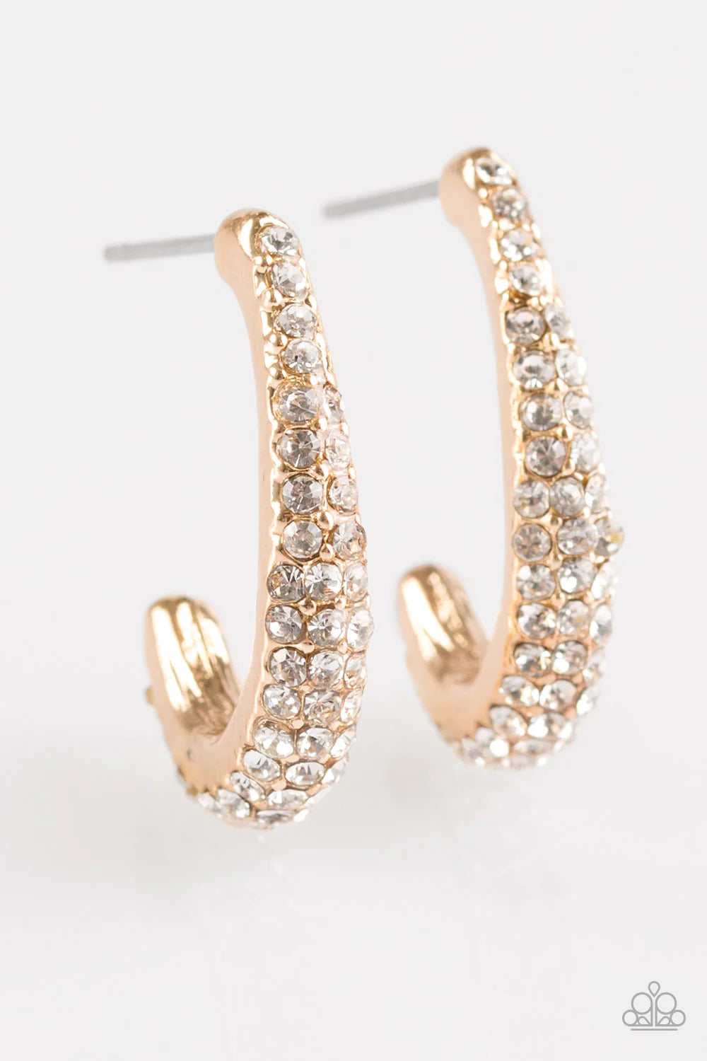 Timeless Moments - Gold Encrusted Spine Hoop Earrings E#1276