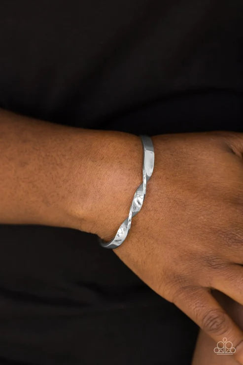 Traditional Twist - Silver Twisted High-Sheen Cuff Bracelet B#2065