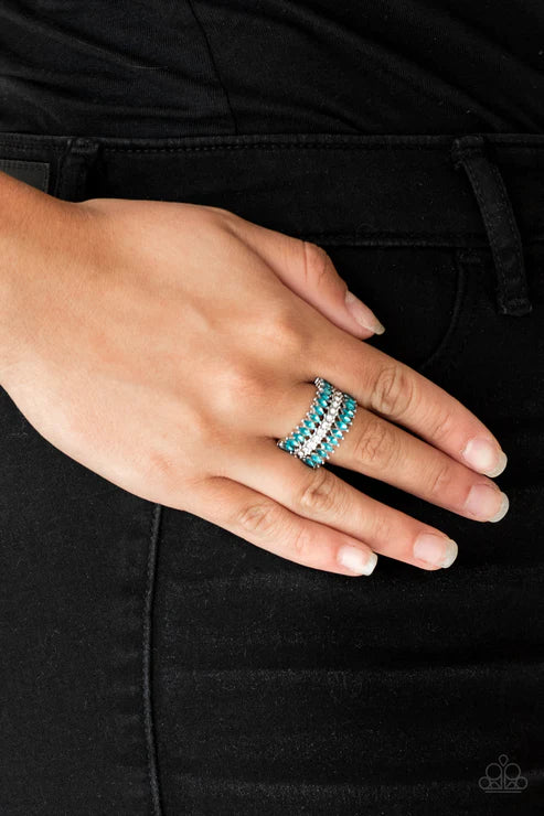 Treasury Fund - Blue Encrusted Marquise Cut Flare Ring R#1853