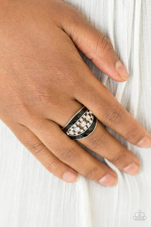 Trending Treasure - Black Encrusted Ring R#2006